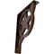Ekena Millwork Austin Wrought Iron Bracket, (Triple center brace), Antiqued Copper 2"W x 10"D x 12"H BKTM02X10X12TAUACO - alternate 1